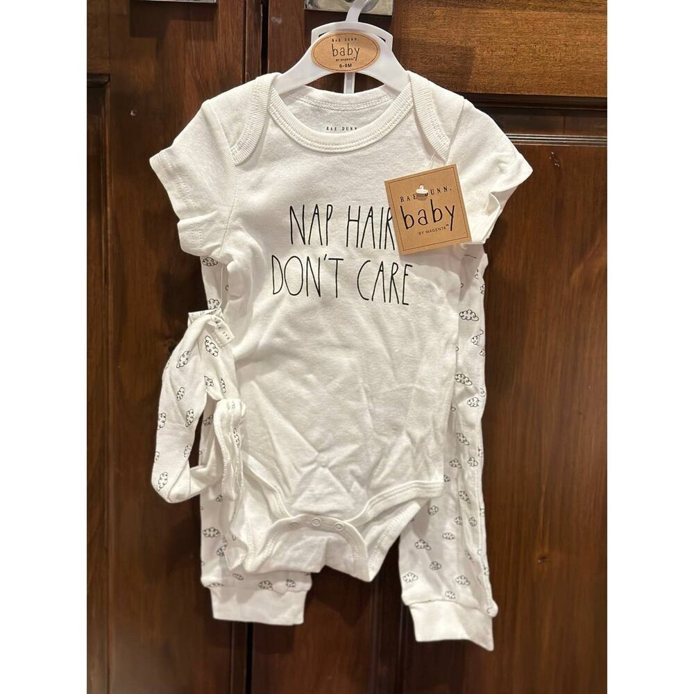 Rae Dunn Baby Outfit Nap Hair Don’t Care 6 months